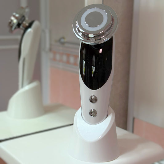 DISPOSITIVO FACIAL MULTIFUNCIONAL BLOOM – LUZ LED + MICROCORRIENTE EMS + MASAJE TÉRMICO